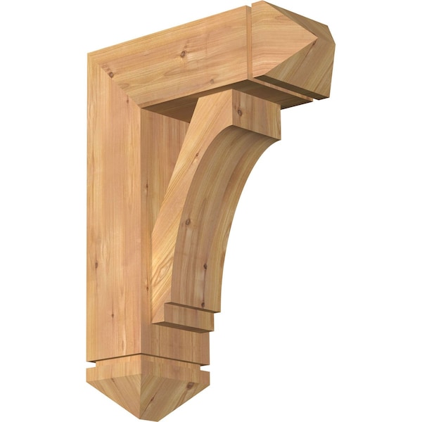 Ekena Millwork Imperial Arts and Crafts Smooth Bracket w/ Offset Brace, Western Red Cedar, 7 1/2"W x 20"D x 28"H BKT0806X20X28IMP03SWR - main